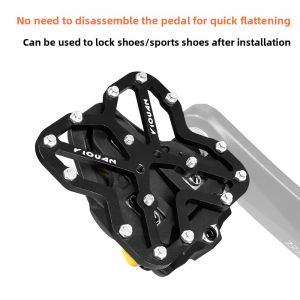 Bicycle lock pedal to flat pedal mountain bike road bike universal aluminum alloy lock pedal conversion piece riding accessories