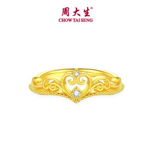 CTS 24K 999แหวนมงกุฎเจ้าหญิงเพชรทอง CHOW TAI SENGประมาณวันและสัปดาห์ A0AC0182
