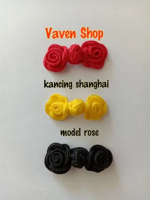 Kancing Shanghai / Kancing Cina Model Rose 1 lusin