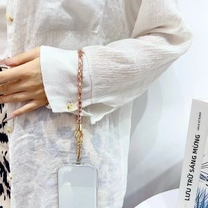 Sang Trọng Ngắn Phong Cách Pha Lê Điện Thoại Dây Cao Cấp Ins Thời Trang Kim Cương Giả Đa Năng Cổ Tay Dây Chắc Chắn Dây Treo Phụ Kiện