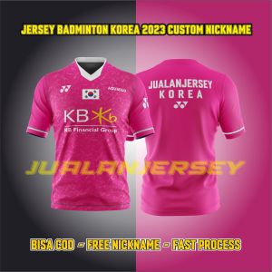 Jersey BADMINTON KOREA NEW 2023 free nama