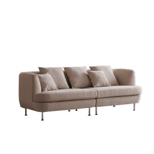 Cozylant Curio Fabric Sofa / 2 Seater /3 Seater / 4 Seater Sofa for Living Room/ Beige / Nordic Minimalist / Compact Living / Removable Cover for Wash