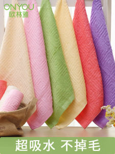 Olinya Bamboo Fiber Face Towels for Children Handkerchiefs Absorbent Non-shedding Moisture Wipes Beauty Cleansing Towels