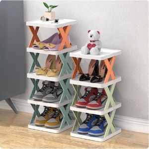 Economic Plastic Door Mat Small Shoe Rack Multi-layer Shoe Cabinet Home Storage Organizer Modern Minimalist Design Ground Stand