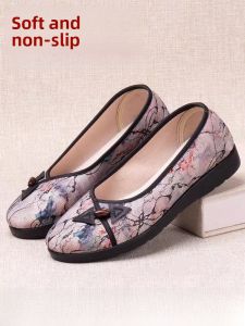 SHIPAILUO | New 2025 Soft Bottom Flat Slip-On Comfortable Breathable Beijing Ethnic Style Shoes Casual Round Toe Low Heel Daily Wear