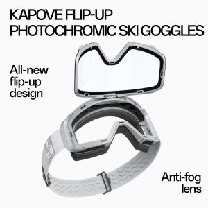 kapvoe | Kapvoe New Flip Over Magnetic Snow Goggles Photochromic Ski Men Snowmobile Anti-Fog Snowboard Goggles Women Ski Equipment UV400