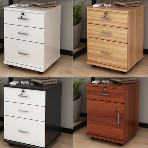 FEIZHUXIANSEN | Lockable Mobile Office Storage Cabinet with Drawers and Wheels