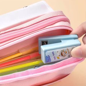 Máy dập ghim bấm  mini sắc màu kèm hộp 400 ghim CINDY