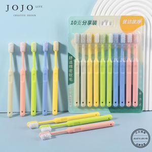 High Quality Soft Bristle Macaron Face Colorful Toothbrush 10 Pieces Set JOJOs L PD.WAX Adult Oral Care Dental Cleaning Tool
