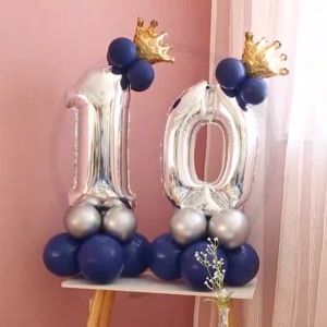 1 Pc 32 inch 0-9 Numbers ROSE GOLD Number Foil Balloon Wedding Anniversary Birthday Party Decoration