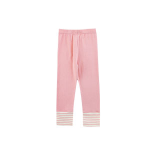 Slimming Effectiveness Color Block Attention Catching Dynamic Stripe Base Layer Pants Summer Fashionable Cute Elastic Smooth Slimming Pants for Girls