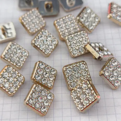 15 PCS kancing Kotak mutiara berlian ukuran 28L/18 mm