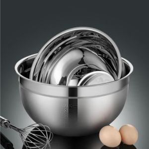 Thick Mixing bowl stainless steel large capacity salad bowl serving basin stainless food storage baking container basin for kitchen bowls for soup mixing bowl for baking set mixing bowl for mixer salad bowl for buffet egg beater mixer egg mixer manual