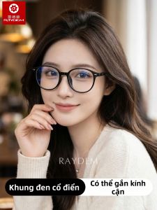 Raydem | Anti-Blue Light Radiation Protection Round Large Frame Glasses For Women