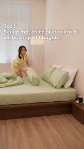 Bộ ga gối 3 món Lụa Silk Ice size 1m2 đếm 2m mát lạnh Chagota Bedding 2 vỏ gối 1 ga giường bo chun