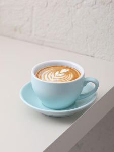 Commercial 300ml Ceramic Latte Coffee Cup Matte Finish for Cappuccino And Coffee Art Womens Style Japanese Texture Design