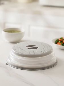 ready stock Microwave oven heating cover multifunctional silicone folding fresh-keeping cover oil-proof and splash-proof cover special heating cover folding cover