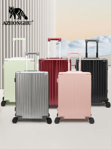 2024 New Aluminum Frame Luggage Suitcase for Travel Check-In Hardshell Fashionable Womens 20-Inch Rolling Bag Carry-On