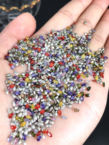 Small Model 2 * 3mm Mini Color Denier Oval Zircon Plated Bottom 5A Artificial Crystal Nail Beauty Nail Diamond