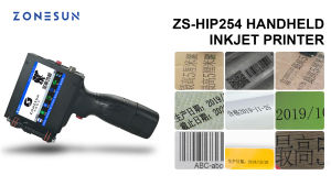 ZONESUN Digital Inkjet Printing Machine ZS-HIP254 Multilingual Character QR Barcode Printer Batch Expiry Date Number Logo
