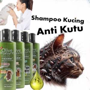 ORGANIC OLIVE ESSENCE PET DOG CAT SHAMPOO ANTI BACTERIA shampoo haiwan kucing anjing anti kutu gatal penjagaan bulu