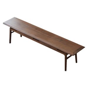 New Chinese Style Black Walnut Wood Bench Natural Wood Long Table Tea Table Bedroom Furniture Sòng Shì Aesthetic Bed End Bench