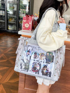 Balo Dây Thừng Bạc Phong Cách Nhật Bản Thường Ngày Đa Năng Cho Học Sinh 10cm Vai Đơn Đeo Chéo Túi Đựng Đồ Ăn Nhẹ