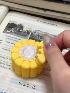 3D Printed Corn Fun Magic Cube Tetris Jigsaw Puzzle Toys Creative Stress Relief Unlock Brain Burning Teaser Desktop Novelty Gift