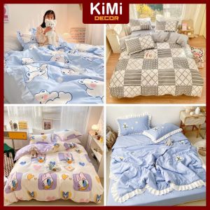 [FREESHIP🎁] Set Bộ Chăn Ga CÓ CHĂN CHẦN BÔNG SẴN RUỘT BÊN TRONG Gồm 4 Món Dùng Cho Bedding Homestay Cho Thuê Nhà