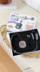 Portable Neck Massager 3D Curve Dual Pulse Shoulder Neck Relaxation 4 Massage Mode 9 Intensity Levels Constant Temperature Hot Compress