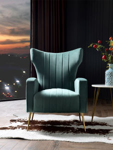 Wingback Chair American Fabric Accessible Luxury Internet Celebrity Couch Modern Minimalist Living Room Scandinavian Creative Casual Single Sofa