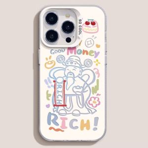 Creative Anti-Fall iPhone 14 pro Max Phone Case Colorful Silver Design for Men And Women Protective Shell for Apple Series