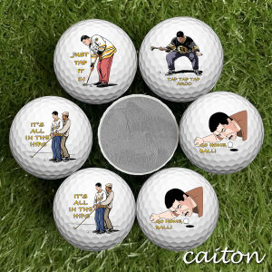 Caiton Golf Balls Gift Set – 4 Novelty Designs for Men Dad Grandpa Funny Gag Gifts for Birthday Xmas White Elephant