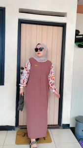 Dress Lebaran Aesthetic kombinasi rayon premium ld 120 Sarah ( Paket Usaha ) 2 pcs
