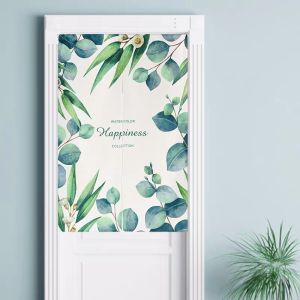 Nordic Style Bedroom Kitchen Door Curtain Fabric Partition Simple Design Half Curtain No Drilling Required for Home Use