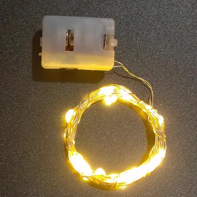CAIKOU | Christmas Decorations White Copper Wire LED Lights 3m Warm Yellow Light