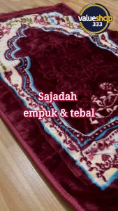 Valueshop Sajadah Premium Berumbai Motif Kubah Masjid dan Bunga