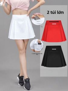 Quần Váy Thể Thao Quần Chạy Bộ Nhanh Khô Tennis Cầu Lông Cho Nữ Váy Ngắn Marathon Giả Hai Chiếc Chống Lộ Váy Xếp Ly - Lazada