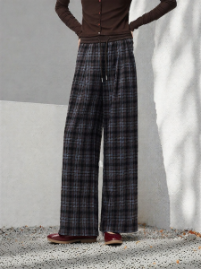 Semir | Plaid Loose Culottes Fall Retro American Fashion Trousers