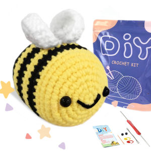 1pc Crochet Kit Bee DIY Crochet Hook Set with Instruction Manual and Video Teaching(Accessories In Random Color)