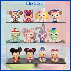 BETTIE DIY 3D Puzzle Toy Brick Mini Blok Karakter Kartun Lucu Mainan Balok Susun Mainan Anak