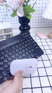 2025 คีย์บอร์ดบลูทูธ+เมาส์ไร้สาย คีย์บอร์ดไทย for ipad Android/IOS/iPad case air1/2 9.7 gen710.2 Air310.5 gen6 9.7gen10