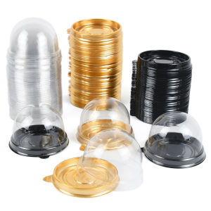 Transparent Dome Box Mini Cake Dessert Package Boxes Container Cupcake Pastry Baking Clear Box Birthday Wedding Party Supplies