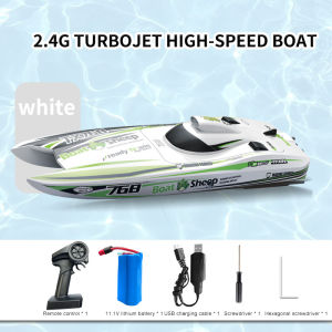 TX768 RC Thuyền Tốc Độ Cao Turbojet 2.4G Động Cơ Không Chổi Than Làm Mát Bằng Nước Điều Khiển Từ Xa Tàu Đồ Chơi Cho Bé Trai Sẵn Sàng Đi Quà Tặng