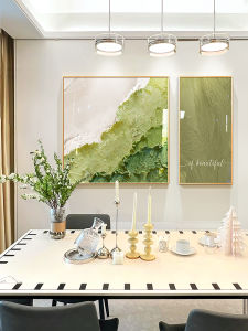YASISHA | Modern Luxe Restaurant Wall Art Green Texture