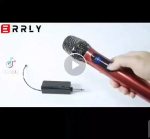 Microphone Wireless ERRLY YF108S UHF Mic Digital Profesional Chargeable Nirkabel Karaoke KTV YF108