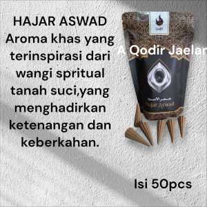 Buhur Dupa Kerucut Qodha aroma HAJAR ASWAD isi 50 pcs pengharum ruangan aromaterapi dupa bukhur Original