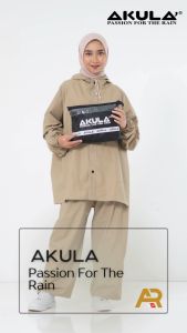 Jas Hujan Terbaik By AKULA Setelan Celana Pria Wanita Dewasa Elastis Kuat & Anti Rembes