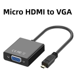 Mini Micro HDMI to VGA Converter Video Conversion Cable for Display Projector Small Size DisplayPort Adapter