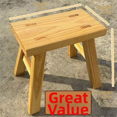 Small Short Solid Wood Stool